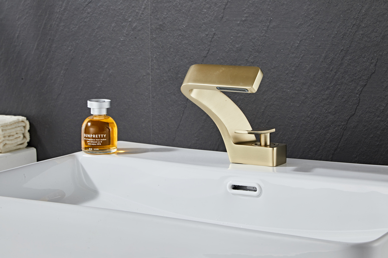 Artistic Basin Faucet - Unique Curved Design, Brass Body