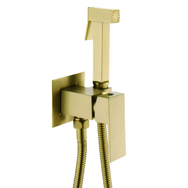 Modern Design Style High Pressure Brass Handheld Bidet Sprayer Wall Mounted Shattaf Bathroom Faucet