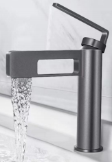 Polished Customized Color Art Brass Wash Basin Sink Waterfall Faucets Mixers Taps Bathroom Faucet Tap