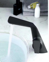 Wholesale Brass Single Lever One Hole Black Hot and Cold Water Bathroom Faucet Basin Mixer Tap