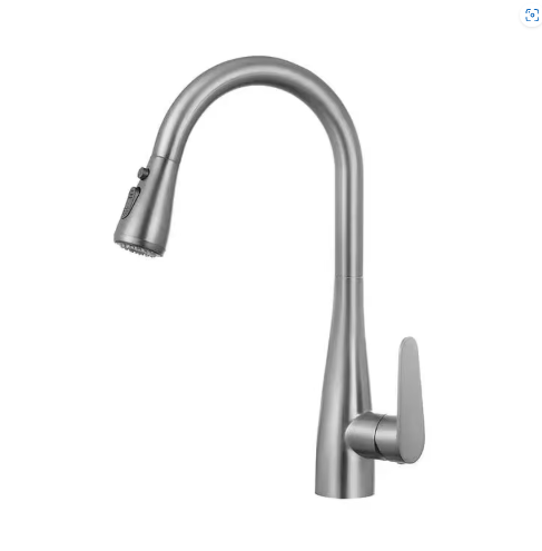 Hot and Cold Dual Mode Outlet Water 304 Stainless Steel Pull Down Kitchen Faucet With Sprayer 360 Degree Rotating Kitchen Faucet