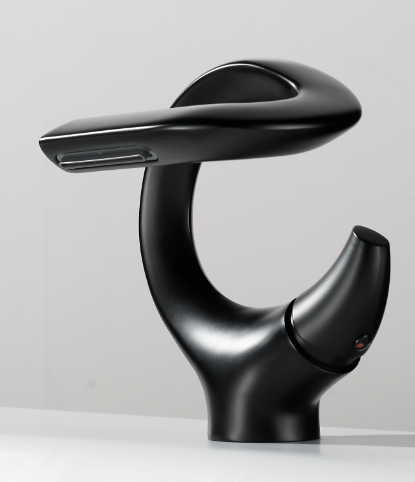New Design Unique Design Luxury Brass Bath Sink Waterfall Taps Hot and Cold Water Mixer Tap Wash Bathroom Basin Faucets