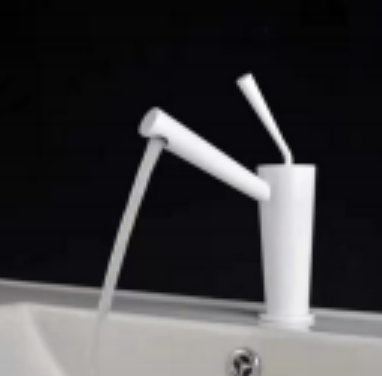 Exquisite Series Matt Black Desk Mounted Hot Cold Mixer Bathroom Basin Faucets