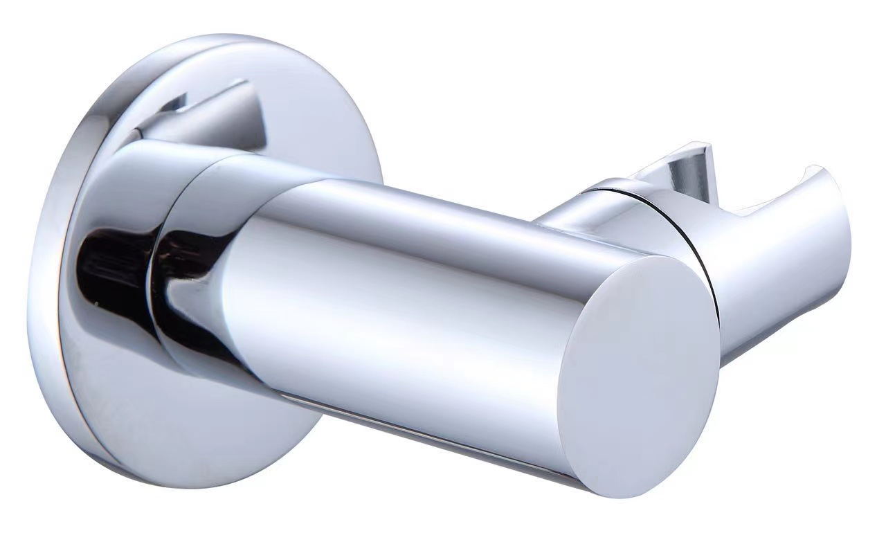 Wall Solid Brass Water Inlet Round Wall Supply Elbow Hand Shower Holder Bracket Angle Handheld Shower Elbow 010