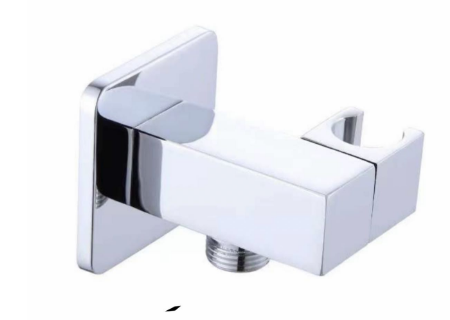 Wall Solid Brass Water Inlet Round Wall Supply Elbow Hand Shower Holder Bracket Angle Handheld Shower Elbow 006