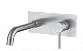 Concealed Wall Embedded Brushed Nickel Gunmetal Grey Cold Hot Basin Tap Basin Faucet