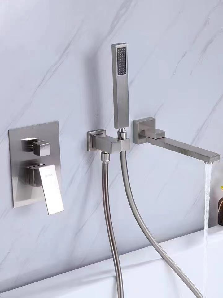 Waterfall Bathtub Faucet Concealed Cold Hot In-Wall Shower Set