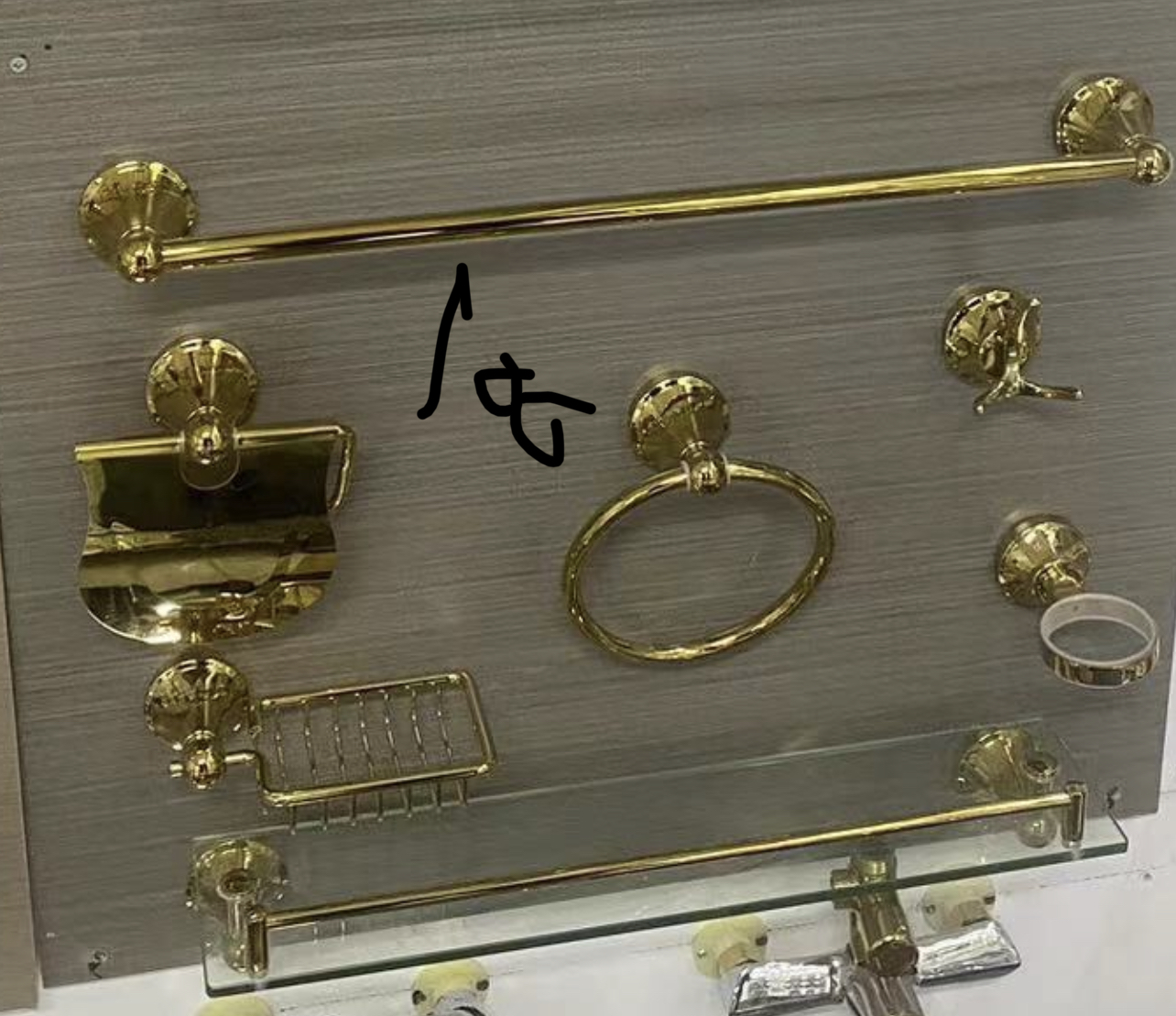 Bathroom Fittings Sanitary Ware Bathroom Accessories Bath Set Towel Holder Luxury Bathroom Corner Accessories Set 009