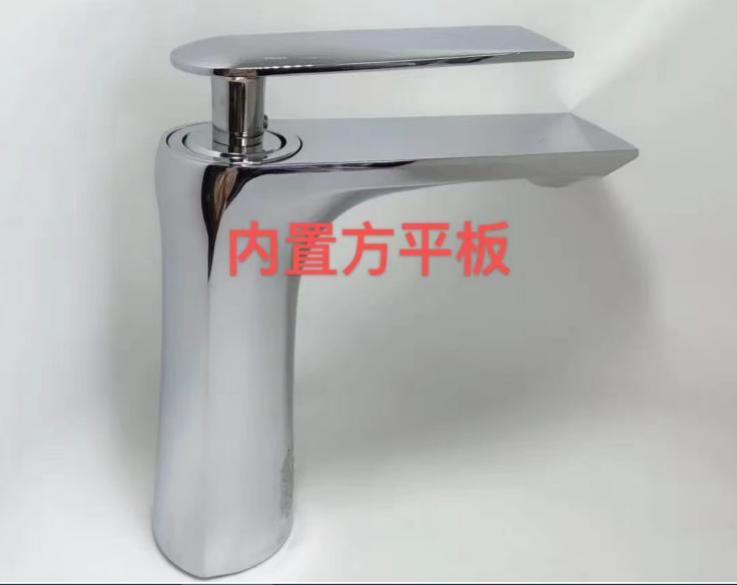 Basin Brushed Chrome Faucet Mixer Ceramic Cartridge Single Handle Modern Deck Mounted Hotel Apartment Bathroom