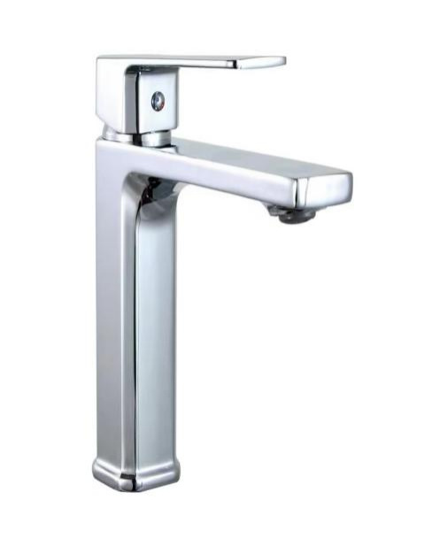 Modern Single-Hole Zinc Chrome Plate Deck Mount Basin Mixer Faucet Single Handle Ceramic Valve Core for Hall Gym Apartment