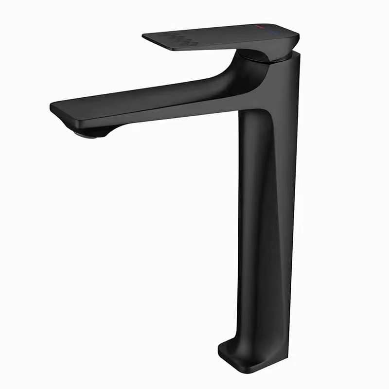 Modern Single Hole Ceramic Basin Faucet Gun Gray Bathroom Sink Luxury Hot and Cold Water Single Handle Deck Mounted Faucet