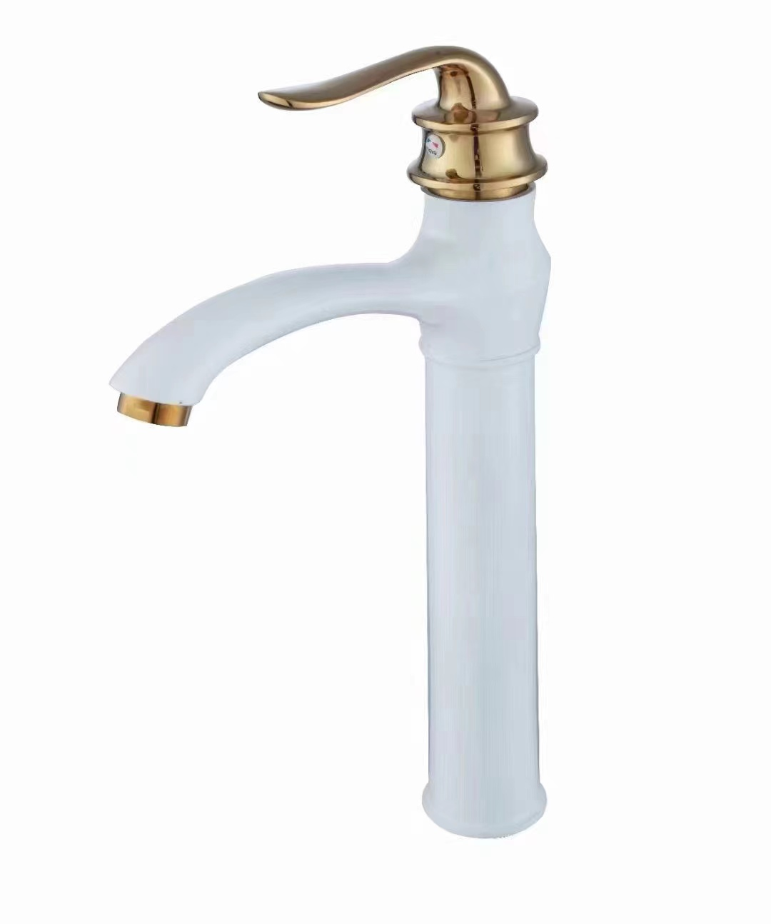 Modern Single Lever Handle Taps Bathroom Wash Basin Faucet White Bathroom Chrome Plated Water Tap Mixer
