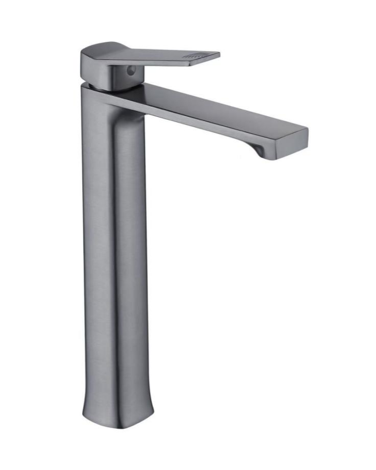Single Hole Countertop Installation Bathroom Sink with Raised Faucet, Equipped with Single Handle Heating and Cooling Function