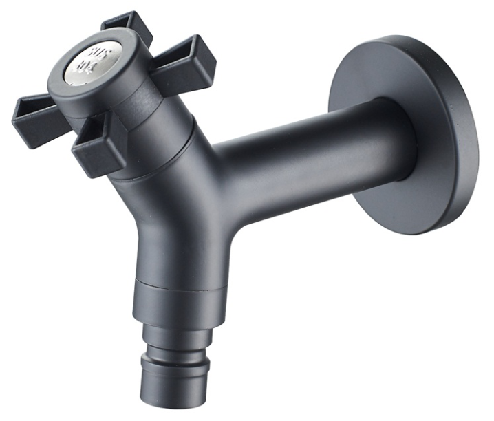 Modern Stainless Steel Lengthen Outdoor Garden Faucet Wall Fountain Bathroom Corner Washing Machine Water Tap 02