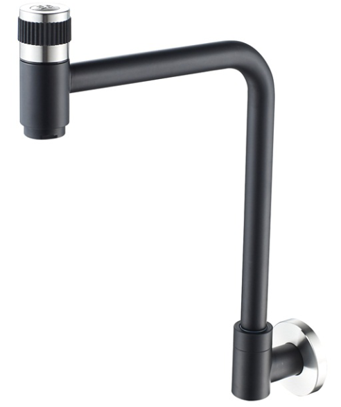 304 Stainless Steel Modern Deck Mounted Kitchen Faucet with Brushed Finish Anti-Slip Knob for Home & Hotel Use 04