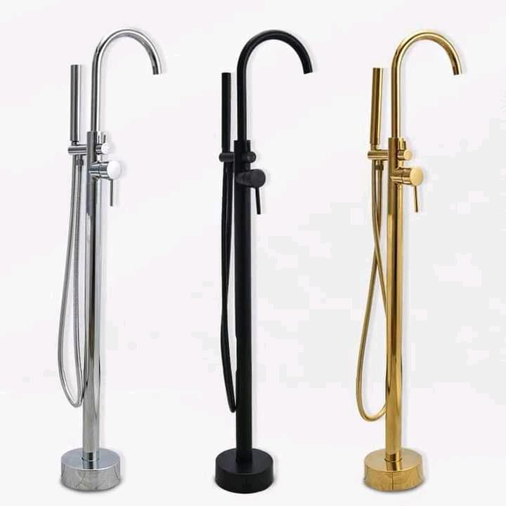 Free Standing Shower Set Brass Faucets Shower Units Hotel Shower Units Golden Color Faucet for Bathroom