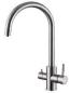 Two Handle 4-in-1 Stainless Steel Kitchen Taps Instant Boiling Water & Hot Cold Mixer Faucet Ceramic Valve Core 11