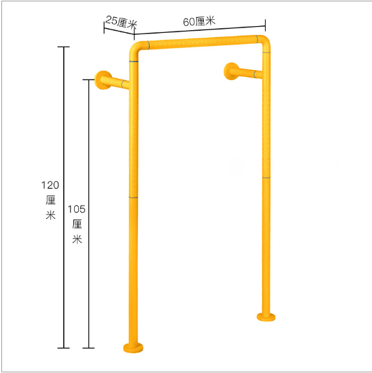 Classic Urinal Grab bar Wall-mounted Urinal Support Rail SS304 ADA-compliant Urinal Grab b ar for Elderly/disabled