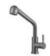 SUS304 Commercial Kitchen Faucet Deck Mounted Single Hole Pull-Down Sprayer Lead-Free Architectural Grade Ceramic Valve 16