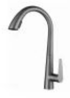 SUS304 Commercial Kitchen Faucet Deck Mounted Single Hole Pull-Down Sprayer Lead-Free Architectural Grade Ceramic Valve 22