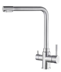 SUS304 Commercial Kitchen Faucet Deck Mounted Single Hole Pull-Down Sprayer Lead-Free Architectural Grade Ceramic Valve 47