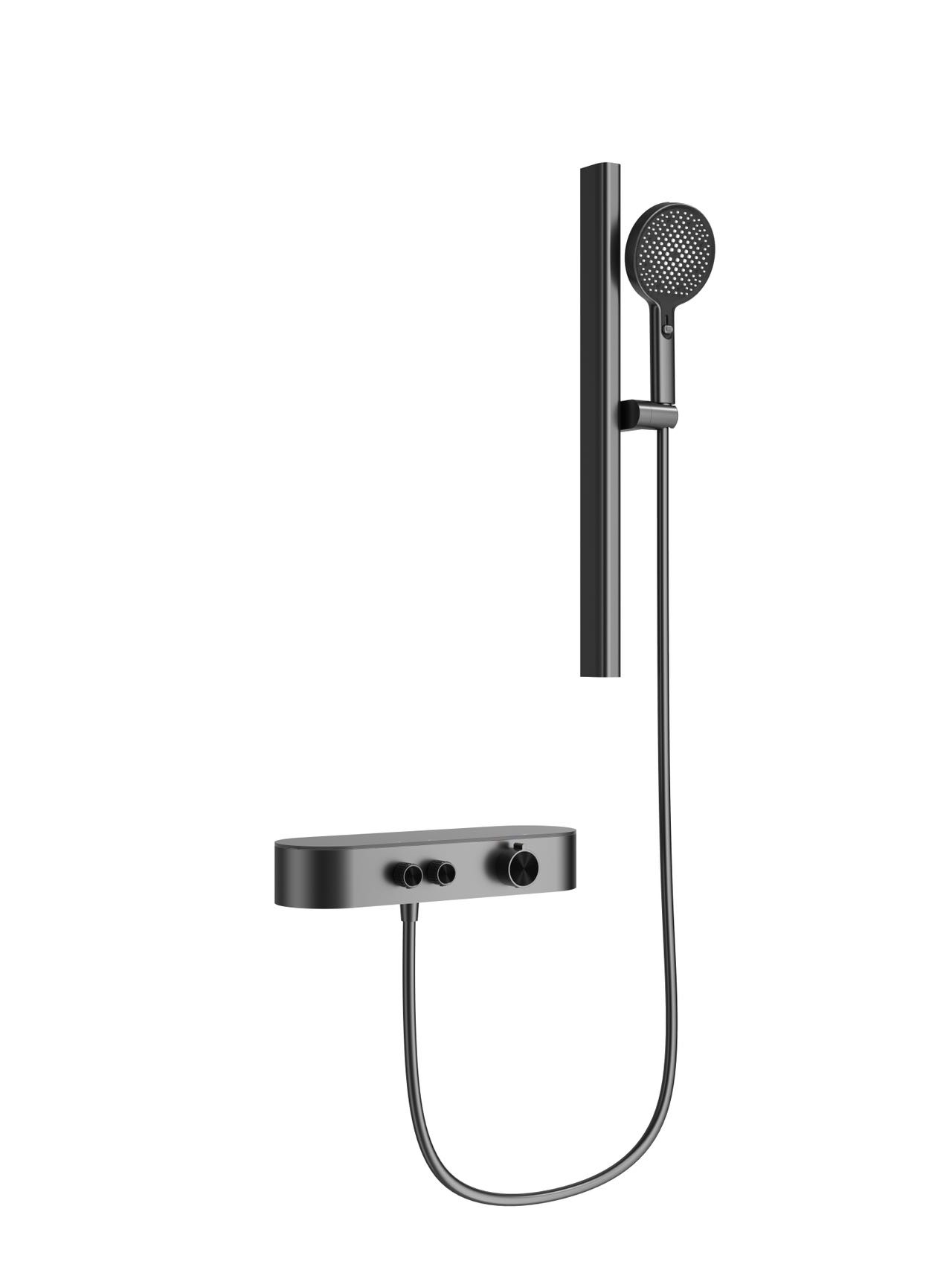 Luxury Shower Mixer with Rain Spray Single Handle Brass Chrome Shower Head Set for Home & Hotel Bathrooms