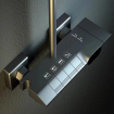 Factory Direct Sales Modern and Simple Design Piano Key waterfall Hot and Cold Wall Mount Shower head Set for Hotel luxury
