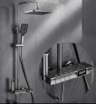 Constant-temperature Digital-display Shower Mixer Gun Grey Modern Minimalist Shower Set Household Bathroom Pressurized