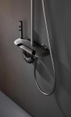 Modern Luxury High Quality Bath Shower Sets Wall Mounted Grey Chrome Finish Full Bathroom Set Shower Mixer Set Bathroom