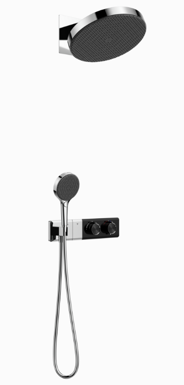 White Rainfall Shower Set Big Head Concealed Wall-Mounted Shower for Hotels Various Soft Massage Jet Pause Ceramic