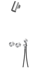 Cross-Border Concealed In-Wall Pre-Embedded Stainless Steel Shower Set Hot Cold Water Mixing Soft Ceramic Embedded Brass Shower