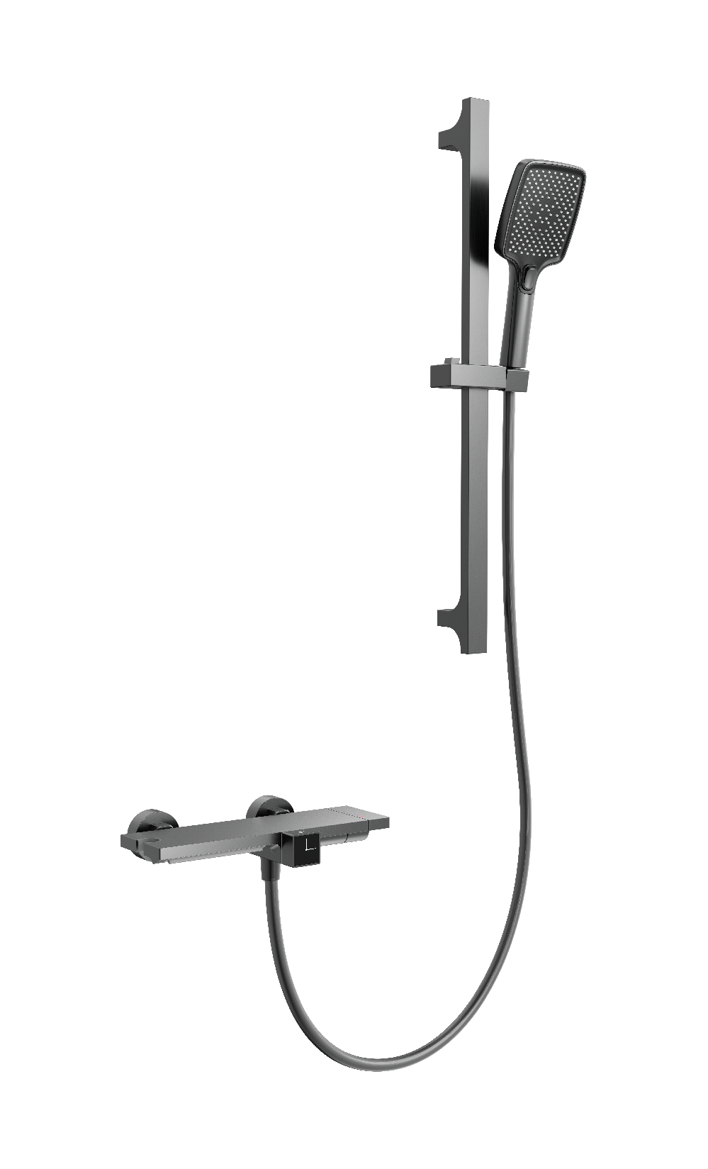 Minimalist Light Luxury Apartment Bathroom Overhead Shower Gun Chrome Showerhead Bathtub Faucet Rain Soft Massage Brass Hot Cold