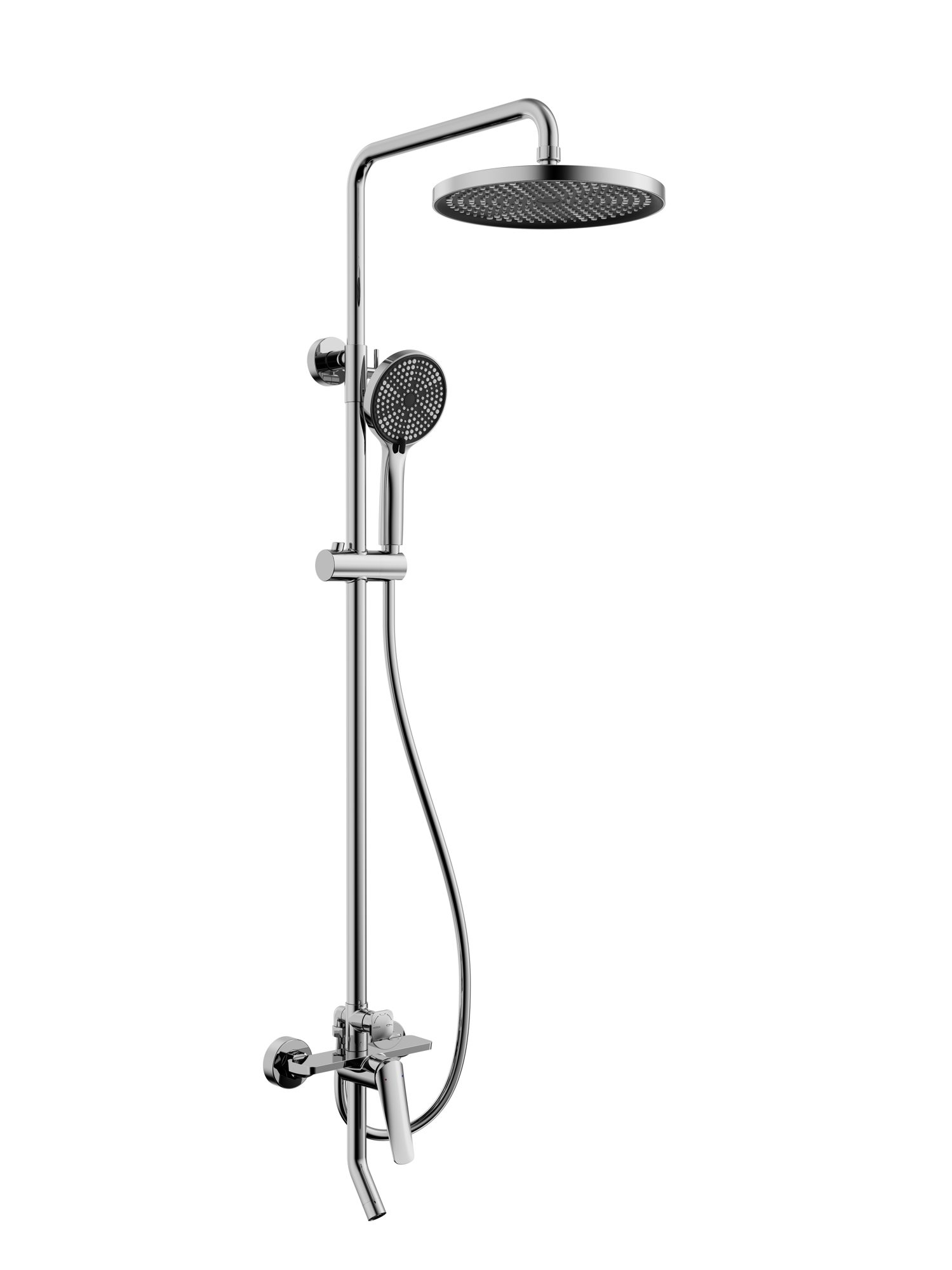Shower Head Set for Home Use - All-Copper Bathroom Pressure-Boosting Bathroom Hot and Cold Shower Head